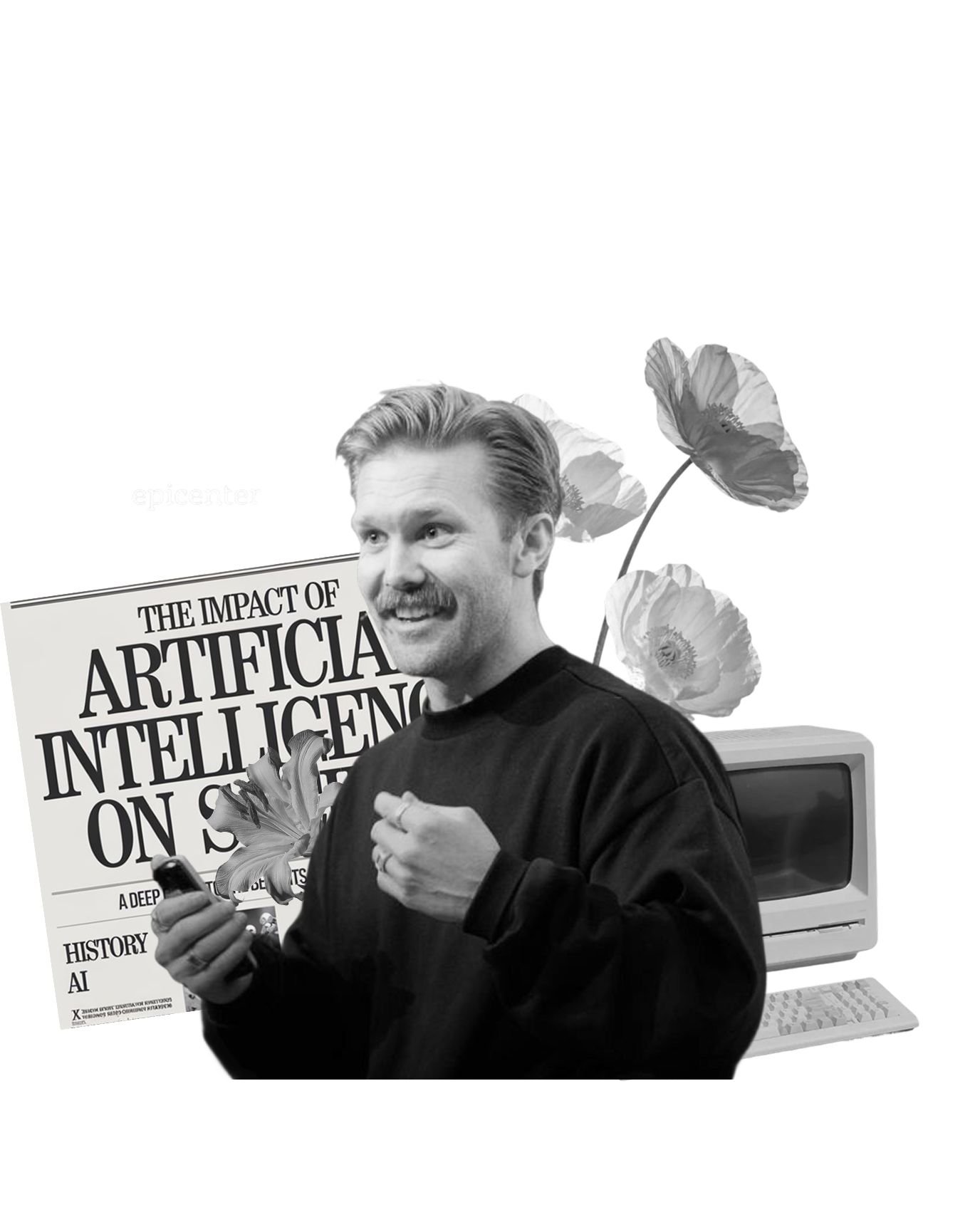 Gründer med avis om kunstig intelligens